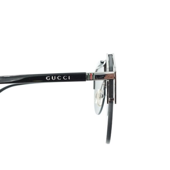 Gucci GG0584 Shield Sunglasses Silver Black OS main image 11